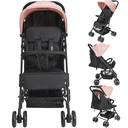 Ver imagem 2 de Carrinho de Bebe Berço Passeio Compacto Kiddo - Mascote Rosa