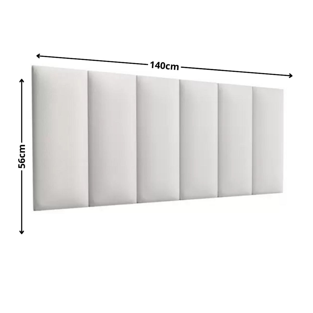 Cabeceira Estofada Casal 1,40cm Branco Corino Pérola Quarto Decoração Lisa - 5