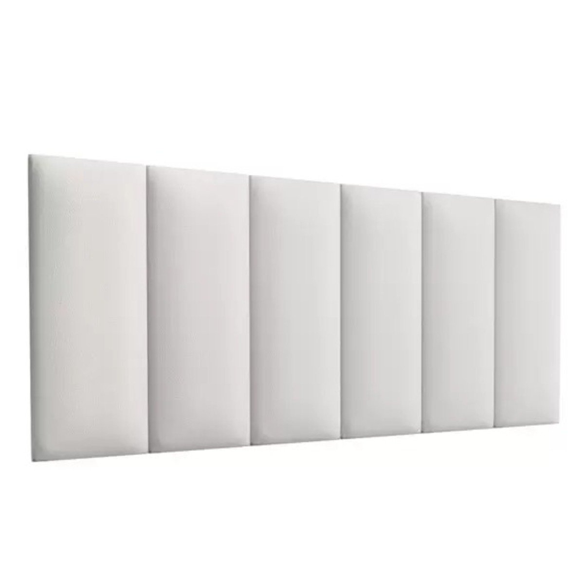 Cabeceira Estofada Casal 1,40cm Branco Corino Pérola Quarto Decoração Lisa