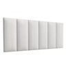 Cabeceira Estofada Casal 1,40cm Branco Corino Pérola Quarto Decoração Lisa - 1