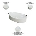Ver imagem 3 de Cuba Pia para Banheiro Oval Canoa 46cm Tânia C08 Bege - Mpozenato