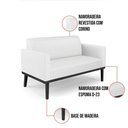 Ver imagem 7 de Sofá Namoradeira com Poltrona Base de Madeira Fixa Preto Marisa Corino D03 - D\'rossi Cor Branco