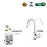 Torneira 1195 Bica Móvel Lavatório Metal - C40 - 2