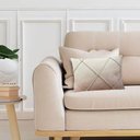 Ver imagem 2 de Kit 2 Capas para Almofada Drapeada em Veludo Retangular Bege