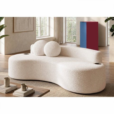 Sofá Veda 1,88m Xpand Tech Tecido Bouclê Cama Inbox