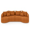 Ver imagem 2 de Sofá Living Decorativo Salinas 4 ou Mais Lugares com Almofadas 290cm Modulado Bouclê Terracota G33-