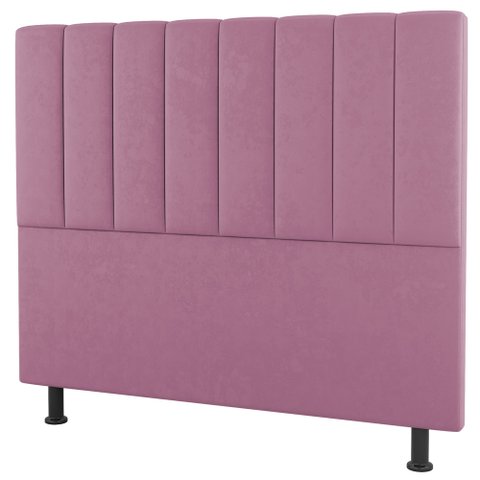 Cabeceira Cama Box Casal Cora 140cm Suede Rosa - Desk Design