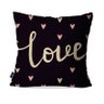 Kit com 3 Almofadas Decorativas Preto/Dourado Love Chevron 60x60cm - 2