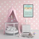 Ver imagem 2 de Quadro Infantil Santo Anjo do Senhor 45x34cm - com vidro:Madeira preta