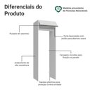Ver imagem 3 de Porta-geladeira 73 Cm 1 Porta Basculante Branco Glamy Madesa