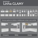 Ver mais imagens de Porta-geladeira 73 Cm 1 Porta Basculante Branco Glamy Madesa