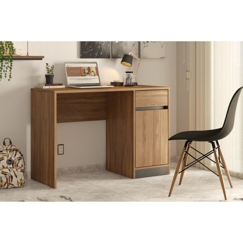 Mesa Escrivaninha p/ Computador Morada c/ 1 Porta 1 Gaveta 109x45 - Escritório Home Office - Demobil