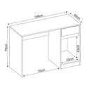 Ver imagem 4 de Mesa Escrivaninha p/ Computador Morada c/ 1 Porta 1 Gaveta 109x45 - Escritório Home Office - Demobil