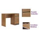 Ver imagem 3 de Mesa Escrivaninha p/ Computador Morada c/ 1 Porta 1 Gaveta 109x45 - Escritório Home Office - Demobil