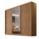 Ver imagem 1 de Guarda-roupa Casal 3 Portas C/ Espelho 6 Gavetas Logan Novo Horizonte Cor:cumaru