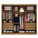 Ver imagem 3 de Guarda-roupa Casal 3 Portas C/ Espelho 6 Gavetas Logan Novo Horizonte Cor:cumaru