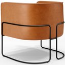 Ver imagem 7 de Poltrona Para Sala De Estar Decorativa Fixa Base Aço Preto Betina D02 Couríssimo Whisky - Lyam Decor