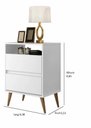 Ver imagem 2 de Mesa de Cabeceira Lotus Estilo Retro Pés Palito Cor Branco - JM Casa dos Moveis