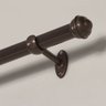 Kit Varão para Cortinas 2.00 Metros 19mm - Imbuia - 2