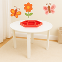 Ver imagem 1 de Mesa Escolar Redonda Infantil em Mdf com Divisória Educacional