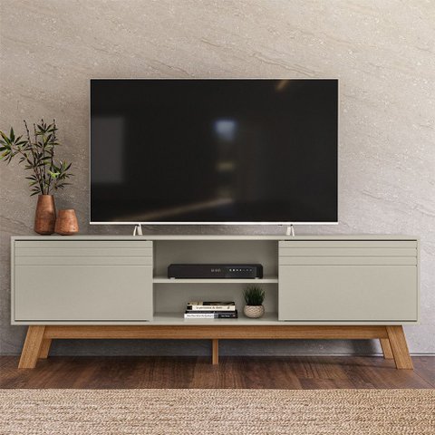Rack Estante Dubai 180cm Tv até 70 Polegadas Multifuncional Retro Peternella Móveis