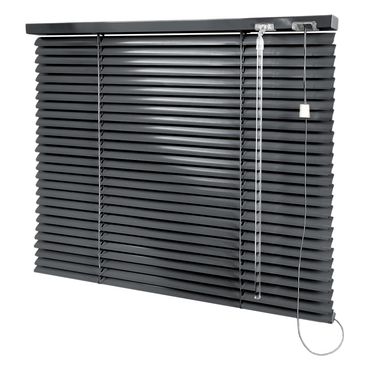 Persiana Horizontal Cinza Chumbo - 2,00m Larg X 1,40m Alt - Alumínio 25mm - Persianet