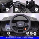Ver imagem 3 de Carro Elétrico Infantil Ford Ranger Cinza 12v com Controle Remoto Luz de Led e Volante com Sons de C