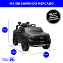 Ver imagem 6 de Carro Elétrico Infantil Ford Ranger Cinza 12v com Controle Remoto Luz de Led e Volante com Sons de C