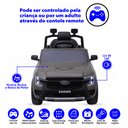 Ver imagem 2 de Carro Elétrico Infantil Ford Ranger Cinza 12v com Controle Remoto Luz de Led e Volante com Sons de C
