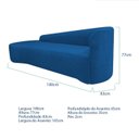 Ver imagem 3 de Recamier Curvo Orgânico 180cm 3 Lugares Lado Esquerdo para Sala de Estar Linho Paris