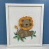 Quadro Safari Baby Leão - Moldura Branca - QDSB-02 BH BABY KIDS 38 x 38cm - 1