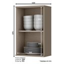 Ver imagem 2 de Armário Aéreo Connect 1 Porta 40 Cm Duna Cristal – Henn