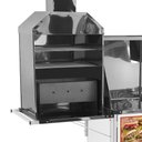Ver imagem 3 de Carrinho 3 em 1 Cefaz Hot Dog, Lanche Churrasco Luxo Branco Rodas Maciças e Guarda Sol Blc11m/gs