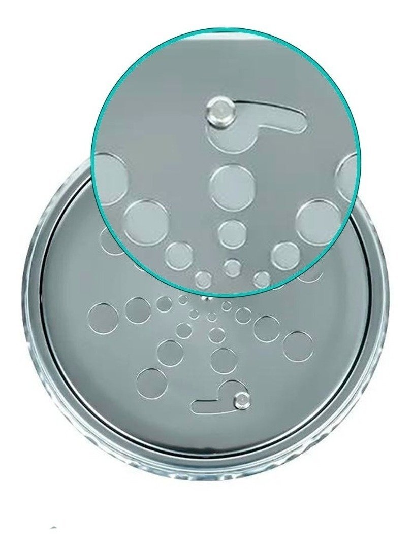 GRELHA RALO REDONDA C/ CAIXILHO 15 X 15 3 PEÇAS CLICK ON AÇO INOX FJM CRISTAIS - 3