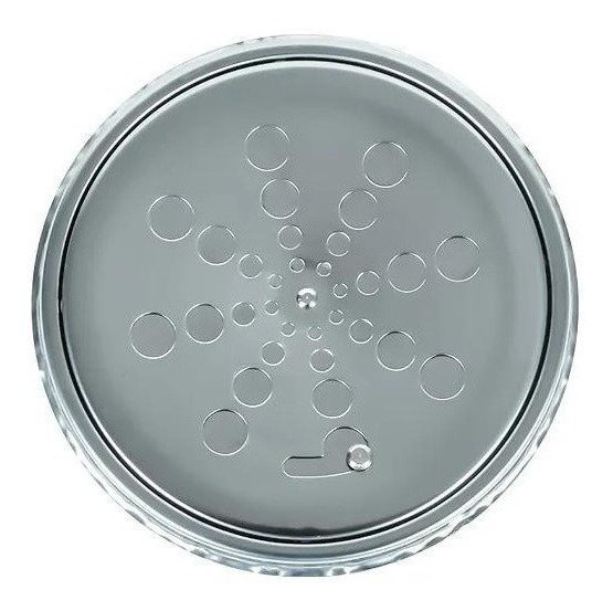 GRELHA RALO REDONDA C/ CAIXILHO 15 X 15 3 PEÇAS CLICK ON AÇO INOX FJM CRISTAIS - 2