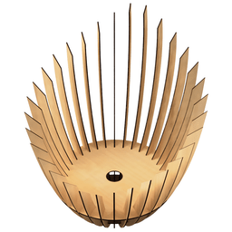 Abajur Grande de Chão PANDORA MDF Luminária -:MDF CRU/Kit com 2 - 40x45cm e 85x80cm - 3