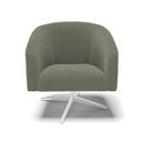 Ver imagem 4 de Poltrona Decorativa Giratória Cromada Kit 2 Stella Bouclê Menta D03 - D'Rossi