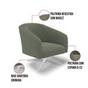 Ver imagem 6 de Poltrona Decorativa Giratória Cromada Kit 2 Stella Bouclê Menta D03 - D'Rossi