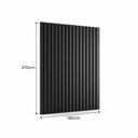 Ver imagem 3 de Painel Ripado para TV - 2700x1800x25 mm - Preto