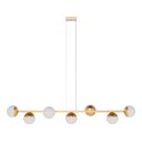 Ver imagem 6 de Lustre Pendente de Teto Jabuticaba Alumínio Dourado com 7 Globos Fosco com Lâmpadas Branco Quente