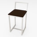 Ver imagem 1 de Banqueta Baixa Para Cozinha Industrial Assento Estofado White