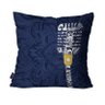 Almofada Avulsa Música Azul Microfone 60x60cm - 1