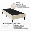 Ver imagem 2 de Base Cama Box Solteiro 188x88 Suede Bege