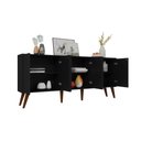 Ver imagem 6 de Aparador Buffet Guatemala Preto 6 Portas Casa Moderna