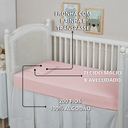 Ver imagem 5 de Kit Par de Fronhas Berço Bebê 01 Peça 200 Fios Algodão Extra Macio:rose