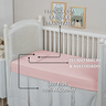 Kit Par de Fronhas Berço Bebê 01 Peça 200 Fios Algodão Extra Macio:rose - 5