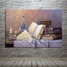 Tela Decorativa Estilo Pintura Clássica Estilo Antigo Livros - Tamanho: 60x90cm (A-L) Unico - 1