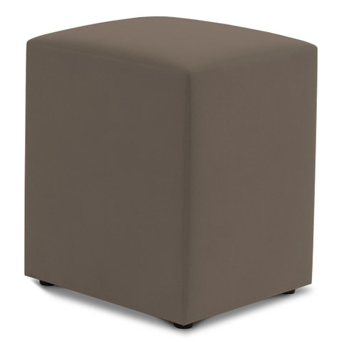 Puff Decorativo Sala de Estar Quadrado 36x47cm Suede Capuccino - Desk Design