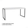 Mesa para Computador Escritório Pé de Ferro Diretor 120cm - Jm3 Móveis:branco - 5