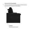 Sofá 4 Lugares Net Confort Assento Retrátil e Reclinável Preto 2,20M (L) - 4